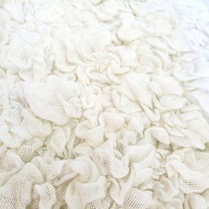 IKEA Ofelia Lightweight White Blanket Bed Throw 51x67  Gauze Shabby Chic